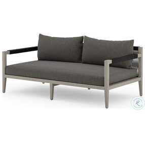 Sherwood Charcoal and Weathered Gray Outdoor Loveseat