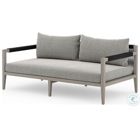 Sherwood Faye Ash and Weathered Gray Outdoor Loveseat