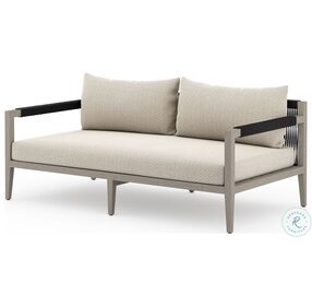 Sherwood Faye Sand and Weathered Gray Outdoor Loveseat