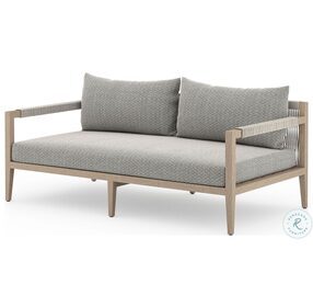 Sherwood Faye Ash and Washed Brown Outdoor Loveseat