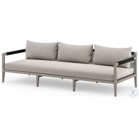 Sherwood Stone Gray and Weathered Gray Outdoor Sofa