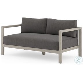 Sonoma 60" Gray And Charcoal Outdoor Sofa