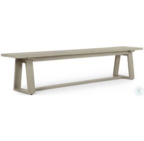 Atherton Weathered Grey Outdoor Dining Bench