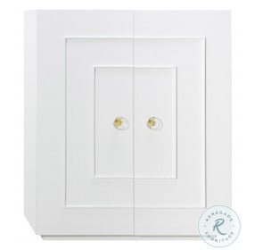 Judd White Lacquer 2 Door Dorm Cabinet
