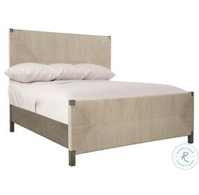 Alannis Rustic And Light Gray Wash King Woven Panel Bed
