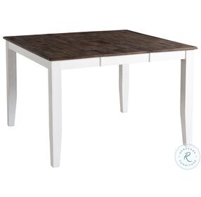 Kona Gray and White Extendable Gathering Height Dining Table