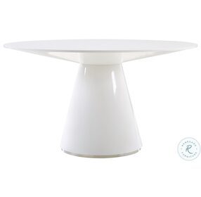 Otago High Gloss White 54" Dining Table