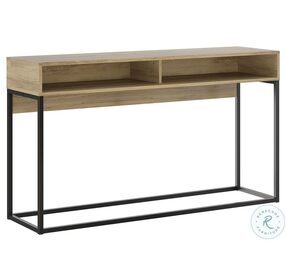 Noa Oak And Black Painted Metal 53" Console Table