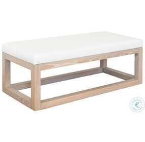 Kenneth White Rectangle Bench