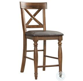 Kingston Brown X Back 24" Counter Height Stool Set of 2