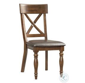 Kingston Brown X Back Side Chair Set of 2