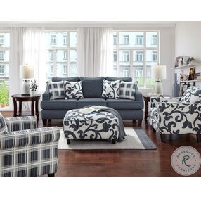Truth or Dare Navy Living Room Set