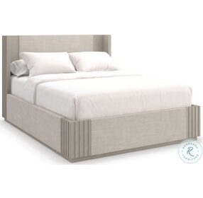 Azure Fossil Upholstered Queen Panel Bed