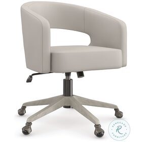 Blythe Taupe Leather Office Chair