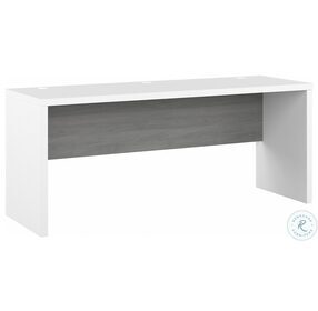 Echo Pure White And Modern Gray 72" Computer Desk