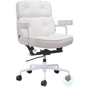 Smiths White Swivel Office Chair