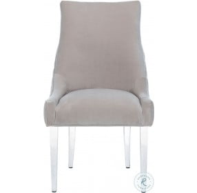 De Luca Pale Taupe Acrylic Leg Dining Chair