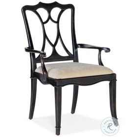 Charleston Sand And Black Arm Chair Set Of 2