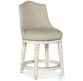 Traditions Soft White Swivel Counter Height Stool