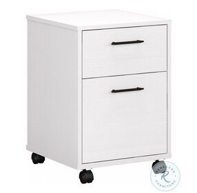 Key West Pure White Oak 2 Drawer Mobile File Cabinet