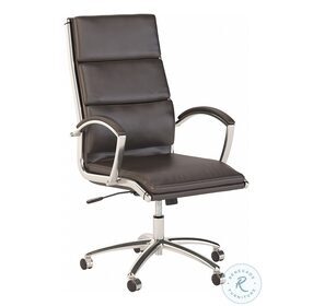 Key West Brown High Back Leather Executive Adjustable Swivel Office Chair