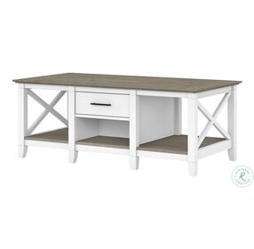 Key West Pure White and Shiplap Gray Coffee Table