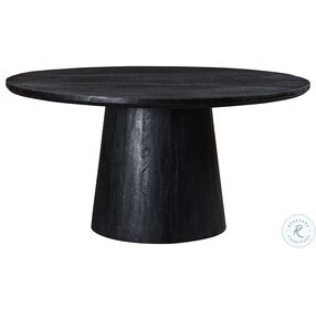 Cember Sandblasted Black Distressed Dining Table