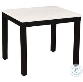 Parson Black And White Side Table
