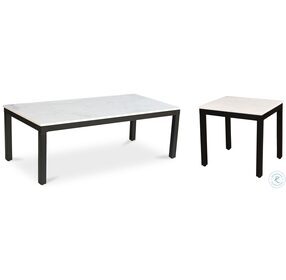 Parson Black And White Occasional Table Set