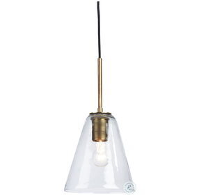 Collbrook Clear And Brass Pendant Light