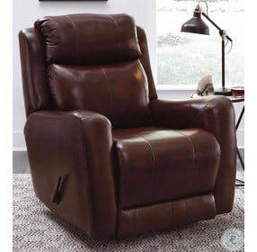 View Point Hickory Leather wivel Rocker Recliner