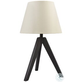 Laifland Black Wood Table Lamp Set of 2