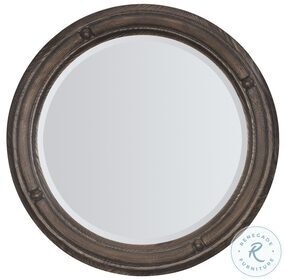 Traditions Rich Brown Round Mirror