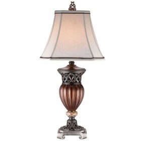 Luna Glossy Brown Table Lamp Set of 2