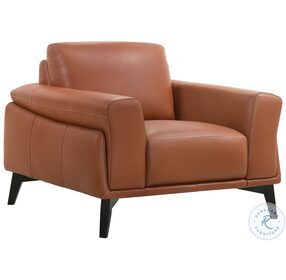 Como Terracotta Leather Chair