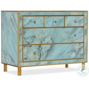 Sorrell Blue Five Drawer Chest