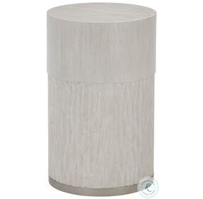 Solaria Weathered Bone And Shiny Nickel Accent Table