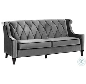 Barrister Gray Velvet Sofa