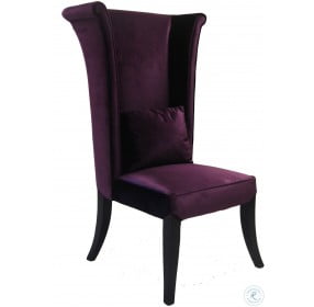 Mad Hatter Purple Rich Velvet Dining Chair