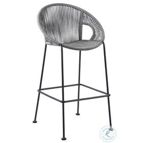 Acapulco Grey Rope 26" Outdoor Counter Height Stool