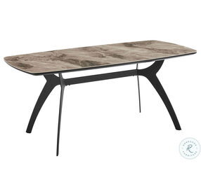 Andes Ceramic and Metal Rectangular Dining Table