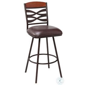 Arden Ford Brown Faux Leather Contemporary 30" Bar Stool