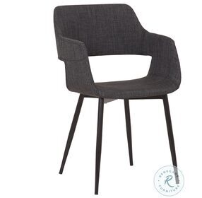 Ariana Charcoal Mid Century Open Back Accent Dining Chair