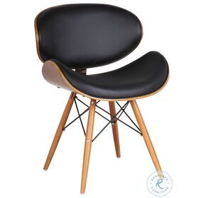 Cassie Black Faux Leather Mid Century Dining Chair
