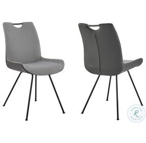 Coronado Pewter Fabric Contemporary Dining Chair Set of 2