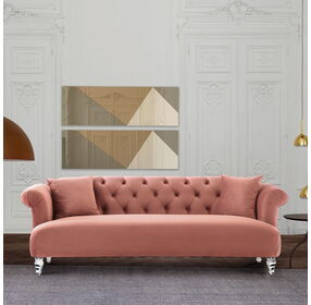 Elegance Blush Velvet Sofa