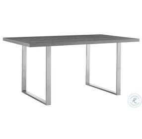 Fenton Gray And Brushed Stainless Steel Dining Table