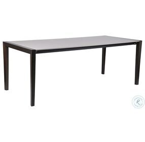 Fineline Dark Eucalyptus And Super Stone Outdoor 80" Rectangle Dining Table