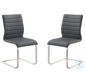Fusion Gray Contemporary Side Chair Set of 2