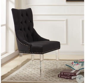 Gobi Black Velvet Dining Chair
